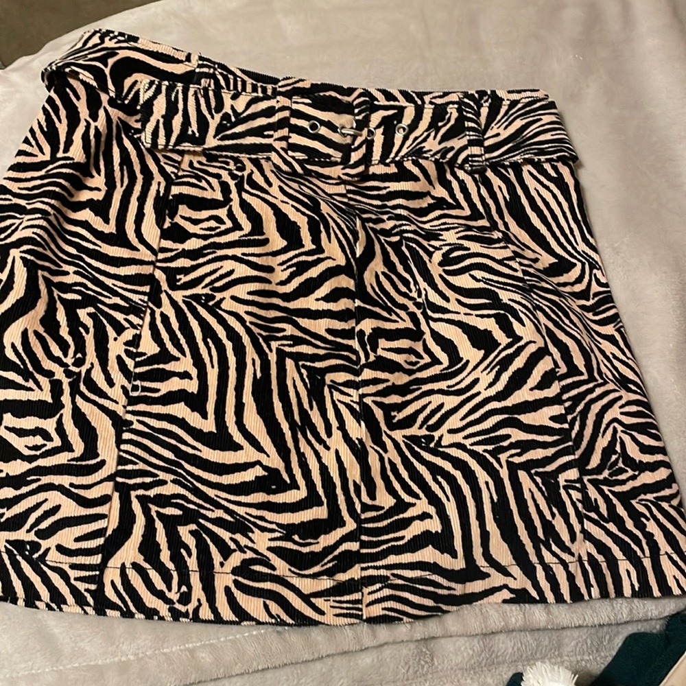Wild Fable animal print corduroy mini skirt